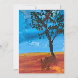 Eucalyptus Acrylic Art Card Inbjudningar
