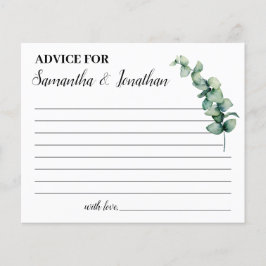 Eucalyptus Advice för par Möhippor Flygblad