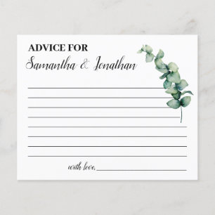 Eucalyptus Advice för par Möhippor Flygblad
