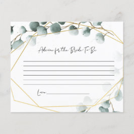 Eucalyptus Advice for the Bride to be Card Flygblad