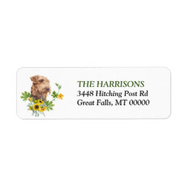 Eucalyptus Airedale Terrier-etikett Returadress Etikett