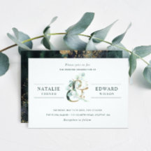 Eucalyptus Ampersand Guld Grönt Bröllop