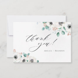 Eucalyptus anemon blommigt, rustiskt tack kort