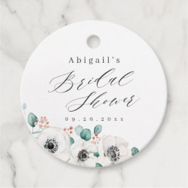 Eucalyptus anemonblommigt möhippa av rustik  gåvor etiketter