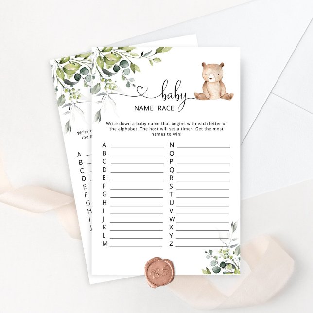 Eucalyptus är försett med babyduschspelet baby nam (Skapare uppladdad)