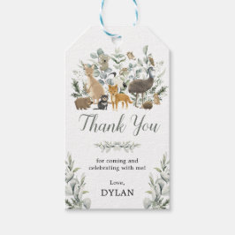 Eucalyptus Australian Animals Birthday Tack Presentetikett