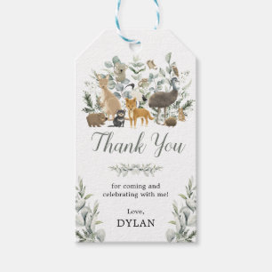 Eucalyptus Australian Animals Birthday Tack Presentetikett