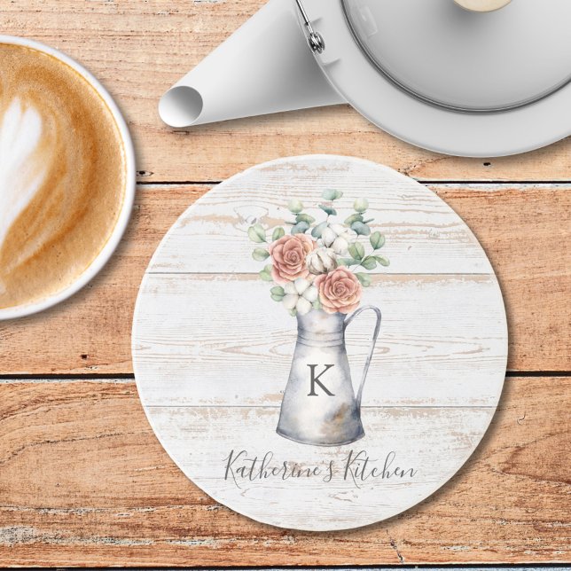 Eucalyptus av bomull Ro från Rustic Monogram i en  Underlägg (In situ)