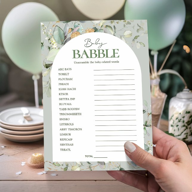 Eucalyptus Baby Babble Ord Scramble-spel (Skapare uppladdad)