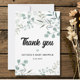 Eucalyptus Baby Shower-fest Tack Kort
