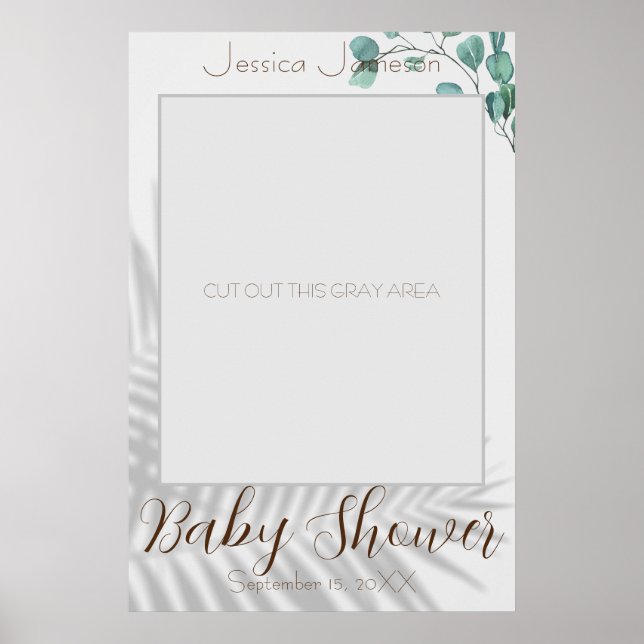 Eucalyptus Baby Shower Photo Prop Poster (Framsidan)