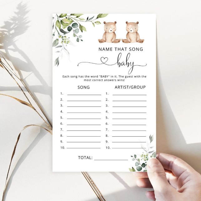 Eucalyptus bär Namn i sång, babyduschspel (Skapare uppladdad)