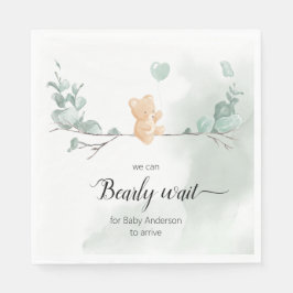 Eucalyptus Bear Baby Shower Pappersservett