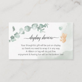 Eucalyptus Bear Baby Shower Tilläggskort