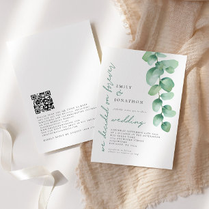 Eucalyptus Beslut om Bröllop för QR-koden Inbjudningar