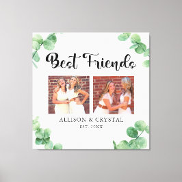 Eucalyptus Best Friends 2 Photo Collage Script BFF Canvastryck