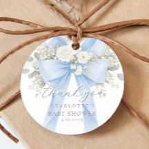 Eucalyptus Blå Båge Baby Shower Tack