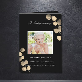 Eucalyptus Black Golden Fotobegravningsprogram Tack Kort