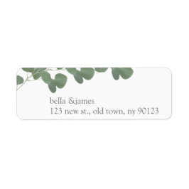 Eucalyptus Blad Returetiketter Returadress Etikett
