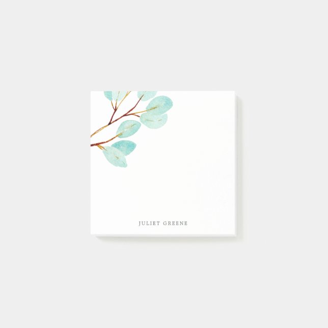 Eucalyptus Bliss | Mint Botanical Post-it Block (Framsida)