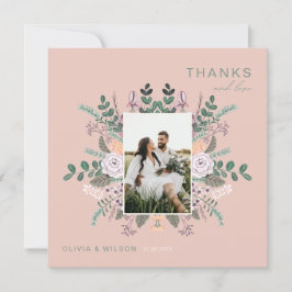 Eucalyptus Blommigt chic boho greenery tack Inbjudningar