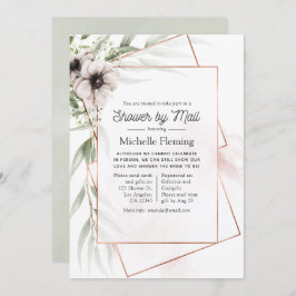 Eucalyptus Blommigt Geometric Möhippa by Mail Inbjudningar