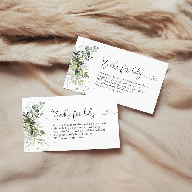 Eucalyptus Blommigt Greenery Bokar för Baby Tilläggskort (Skapare uppladdad)