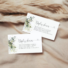 Eucalyptus Blommigt Greenery Visning Shower Tilläggskort