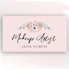 Eucalyptus Blommigt Makeup Artist Affärskorts Visitkort