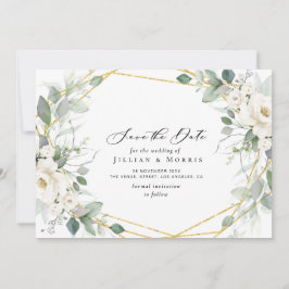 Eucalyptus-blommigt spara datuminbjudan inbjudningar