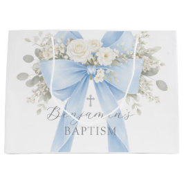 Eucalyptus Blue Bow Baby Boy Baptism