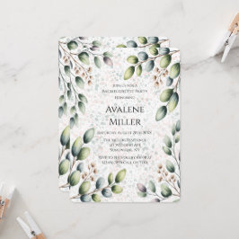 Eucalyptus Blush Alkoholbläck Möhippa Inbjudningar