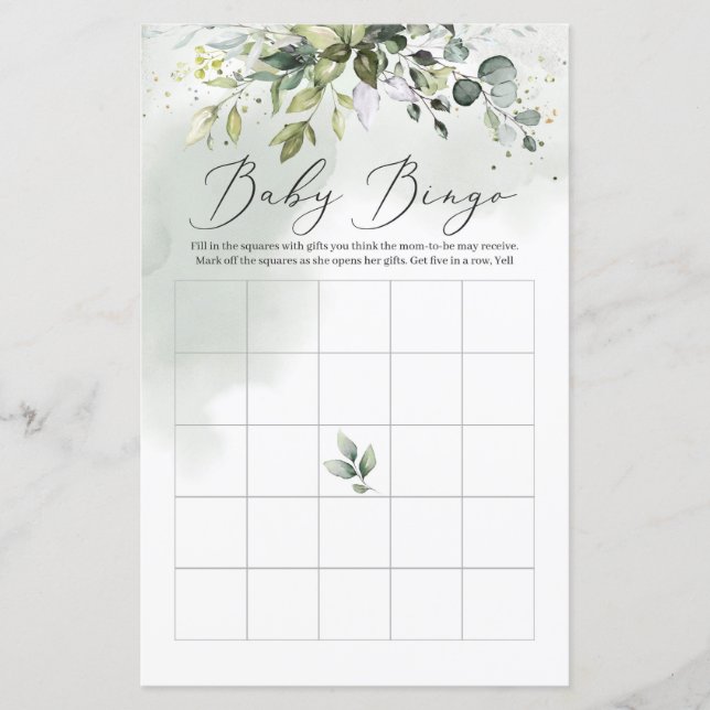 Eucalyptus boho baby bingo-vilt (Framsida)