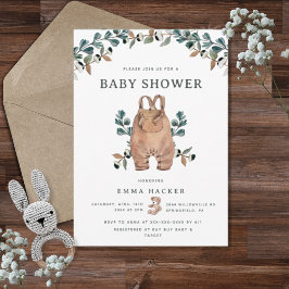 Eucalyptus Boho Baby Shower för vattenfärg Inbjudningar