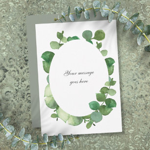Eucalyptus Boho Greenery Personligt Meddelande
