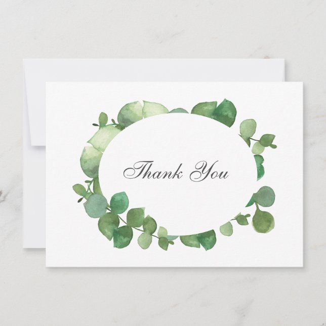 Eucalyptus Boho Greenery Tackkort Tack Kort (Framsida)