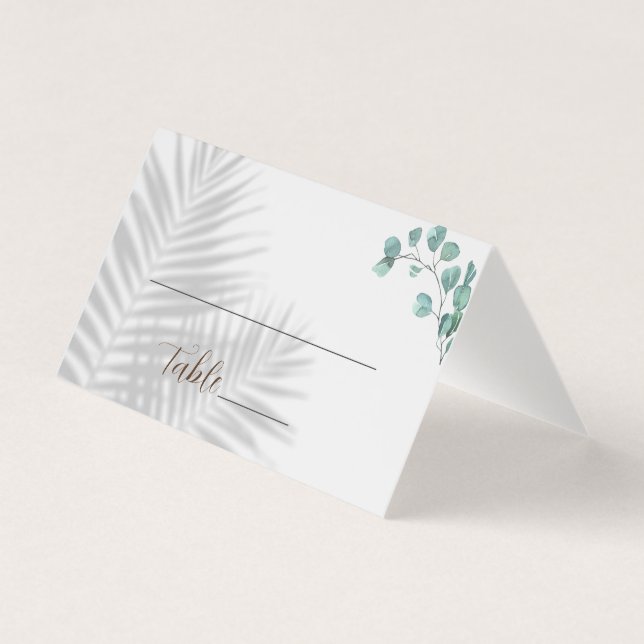 Eucalyptus Bordsnummer och Namn ortkort Kort (Framsida)