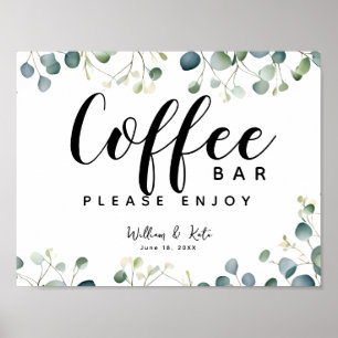 Eucalyptus botanic Coffee pub station Poster