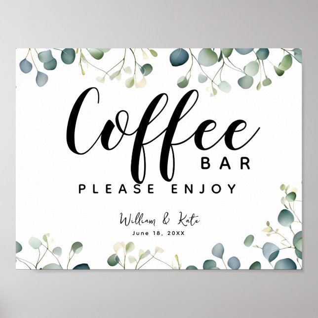 Eucalyptus botanic Coffee pub station Poster (Framsidan)