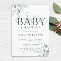 Eucalyptus Botanical Brev Baby Shower