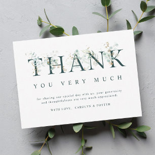 Eucalyptus Botanical Brev Grönt & White Tack Kort