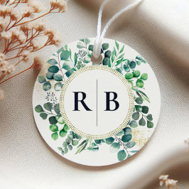 Eucalyptus Botanical Greenery Leaves Wedding Gåvor Etiketter