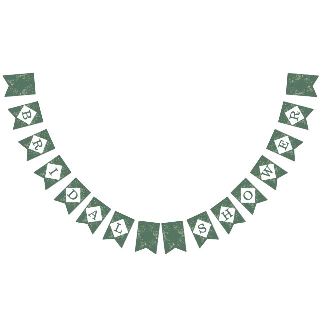 Eucalyptus Botanical Greenery Modern Möhippa Vimplar (Alla)