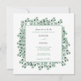 Eucalyptus Botanical Greenery  wedding Inbjudningar