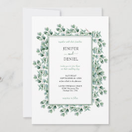 Eucalyptus Botanical Greenery  wedding Inbjudningar