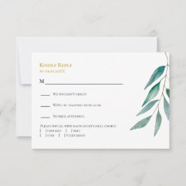 Eucalyptus Botanical Greenery Wedding Invitation,  OSA Kort
