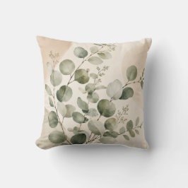 Eucalyptus Botanical Leaves Decorative Pillow Kudde