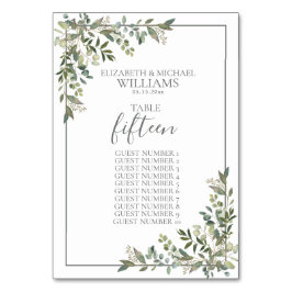 Eucalyptus botaniska Grönten Guest Namn Bordsnummer