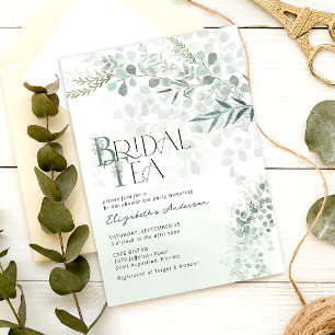 Eucalyptus Botaniska Grönten Möhippa Tea Inbjudningar