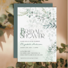 Eucalyptus Botaniska Möhippan QR- kod Inbjudningar